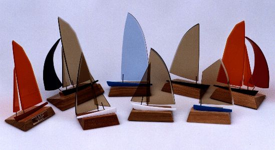 Collection of Arcylic Sail Sailing Models
